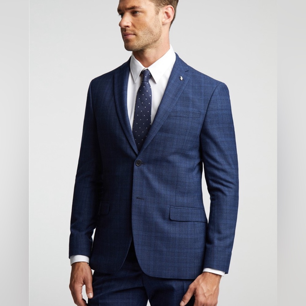 Ted Baker Navy Check Suit